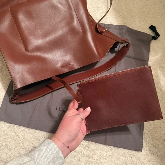 All Saints Paradise North South Leather Tote - Picture 8 of 14